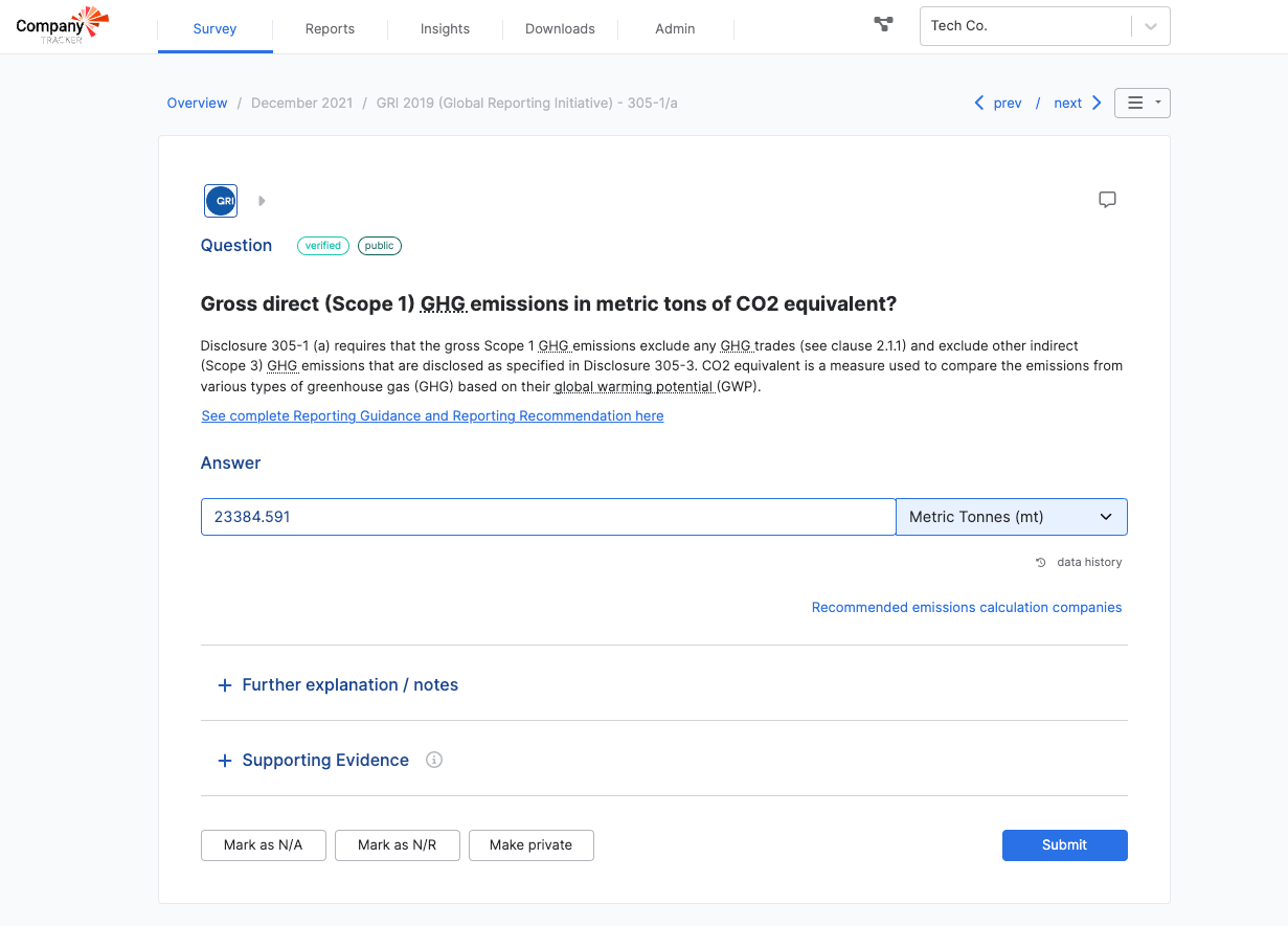 G17Eco Question View